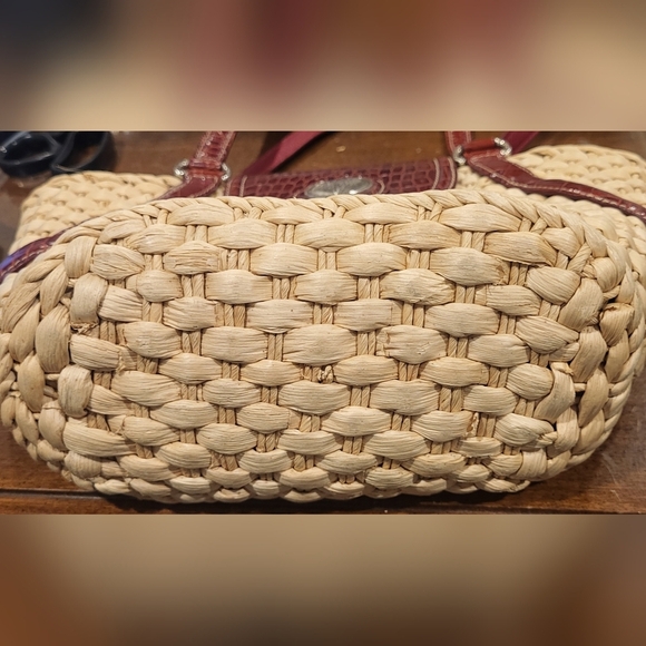BRIGHTON Woven Straw Shoulder Handbag Purse - Picture 5 of 14